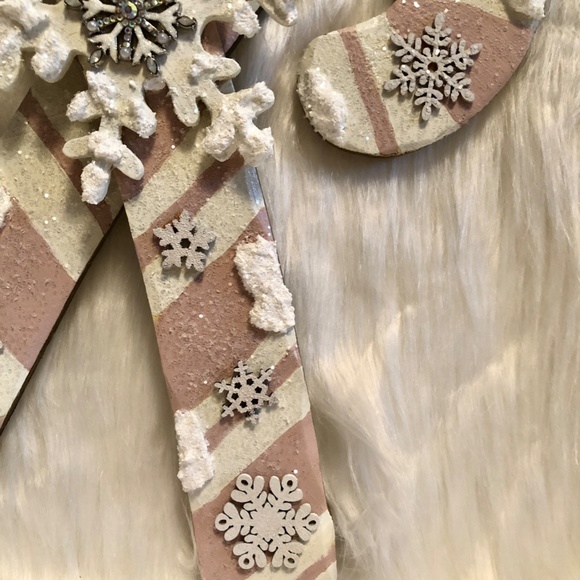 Pink & Cream Candy Cane Christmas Wall Decor - Picture 3 of 5